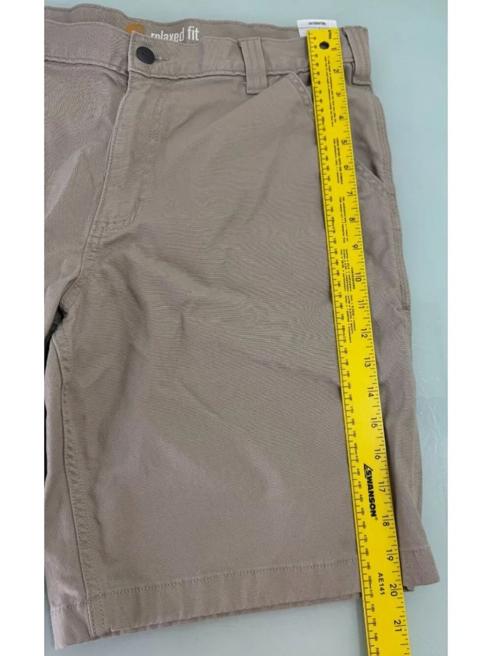 Carhartt Shorts Mens 36 Canvas Work Y2K Relaxed Fit Khaki 9" Inseam 102514-232 - Picture 6 of 12